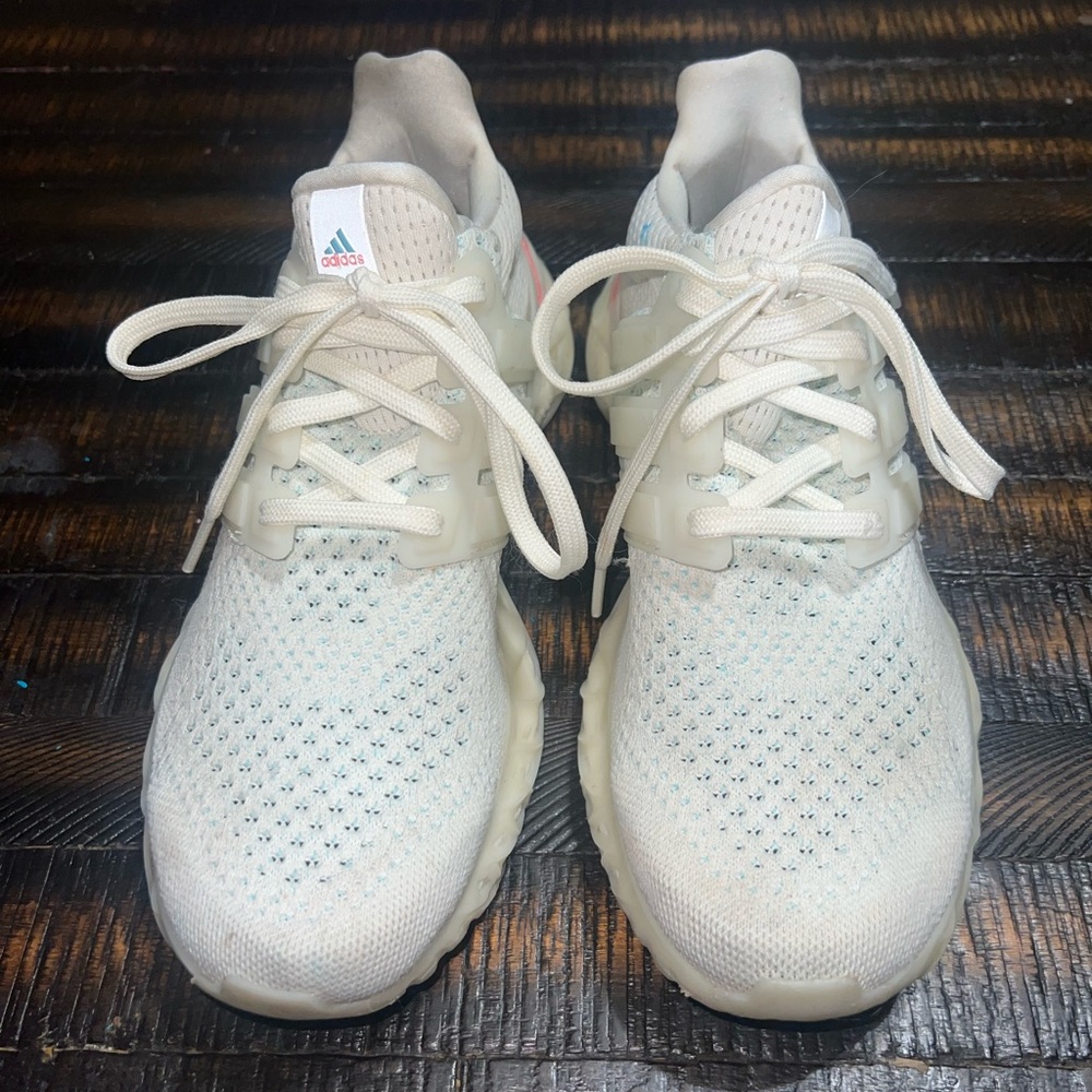 adidas Womens Ultraboost Ultra Boost Web DNA Running Sneakers Shoes - Off White